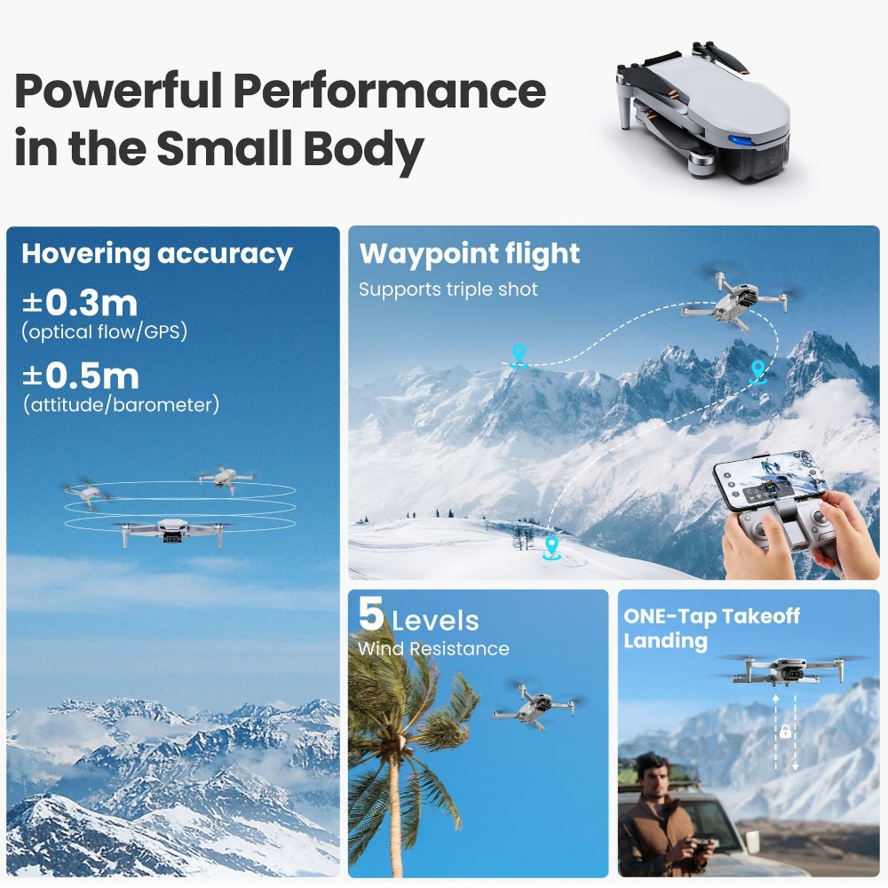 MiniX Drone Global! 4K UHD y g - Drone Gps Mount reseña y precio