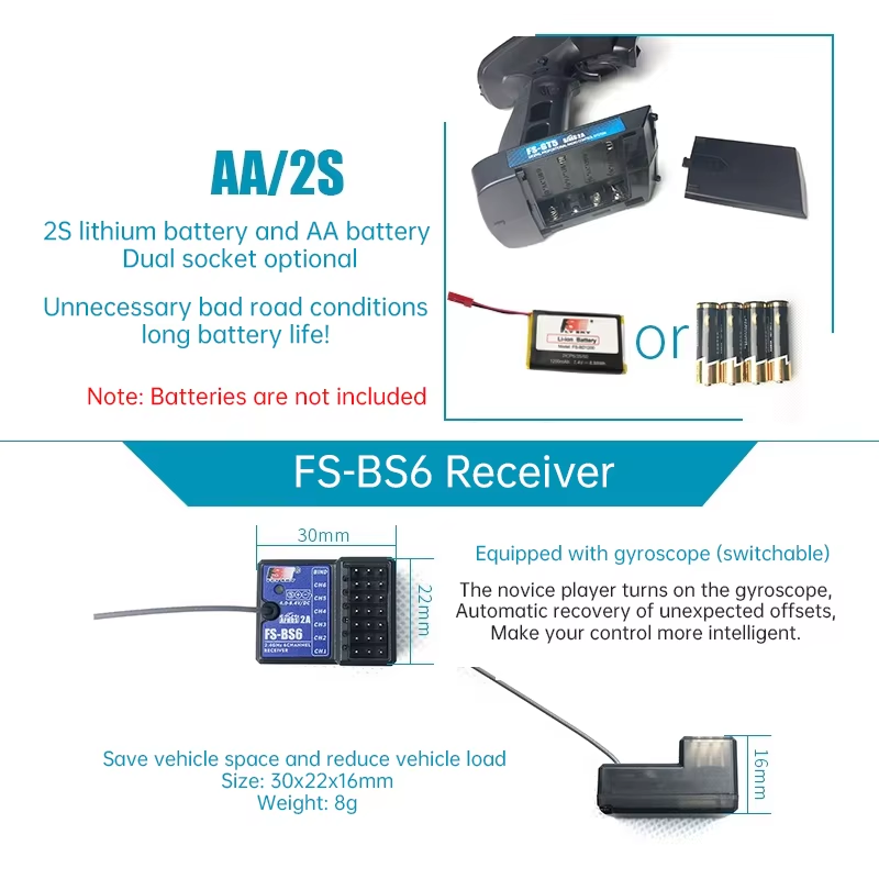 FlySky FS-GT5 con receptor FS- - Drone Battery Strap reseña y precio