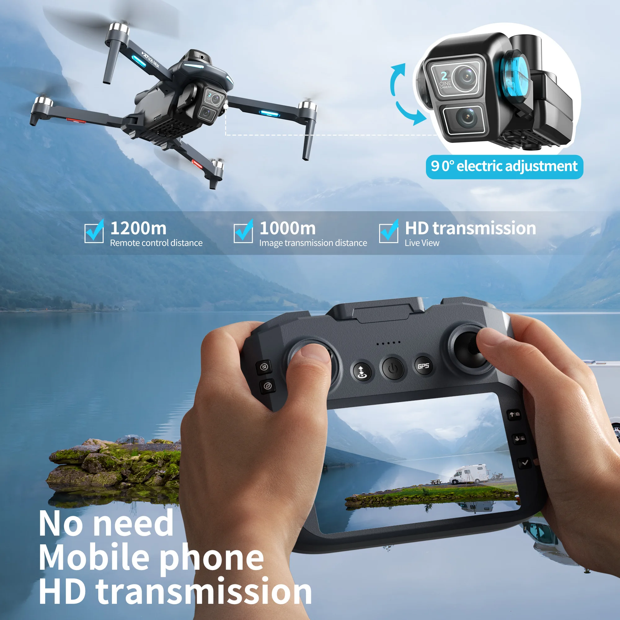 Dron GPS XT606 MAX 4k Profesio - Drone Gps Mount reseña y precio